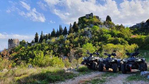 Zagora adventure Vrgorac heritage tour on quads discovers surrounding areas, Gradina, Park and mine